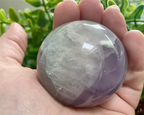 Natural High Grade Lavender Rainbow Fluorite Sphere | Reiki | Chakra | Healing | Crystal | Crystal Ball