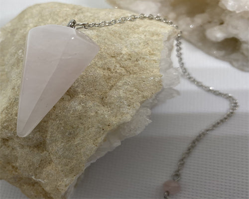 Rose Quartz Crystal Pendulum