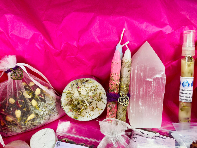 Witches Self Love & Healing Gift Set | Witchcraft | Wiccan | Pagan | Love Spell | Crystals | Incense | Bath Salts | Bath Tea | Bath Soak