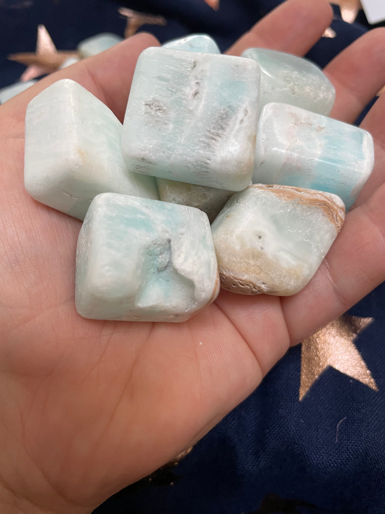 Caribbean Calcite Stones | Crystals | Reiki | Chakra | Witchcraft | Wiccan | Pagan | Healing | Grid | Polished | Gemstones