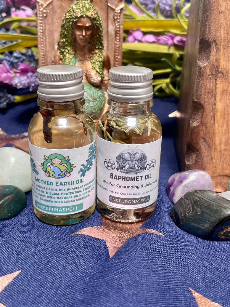 Mother Earth/Gaia & Baphomet Ritual Oil | Offering | Deity | Goddess | Horned God | spell Oil | Growth | | Pagan | Witchcraft | Wicca