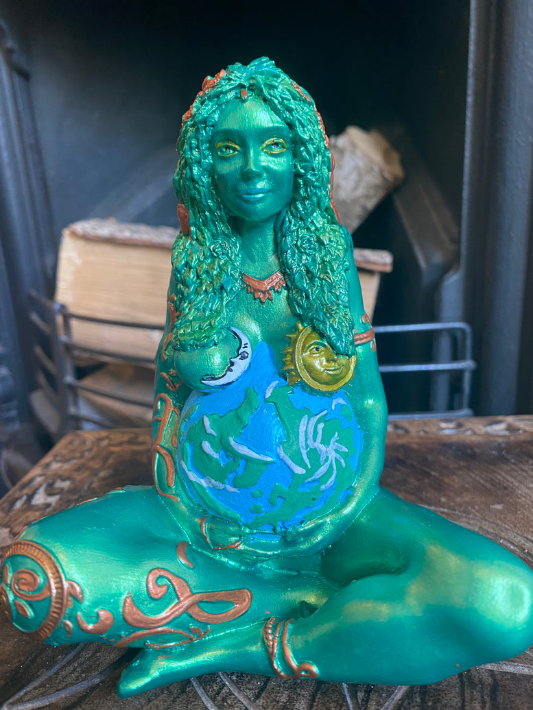 15cm Mother Earth Gaia Hand Painted Statue | Witchcraft | Wiccan | Pagan | Deity | Goddess