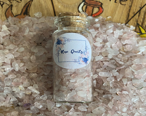 15ml Rose Quartz Crystal Chips Bottle