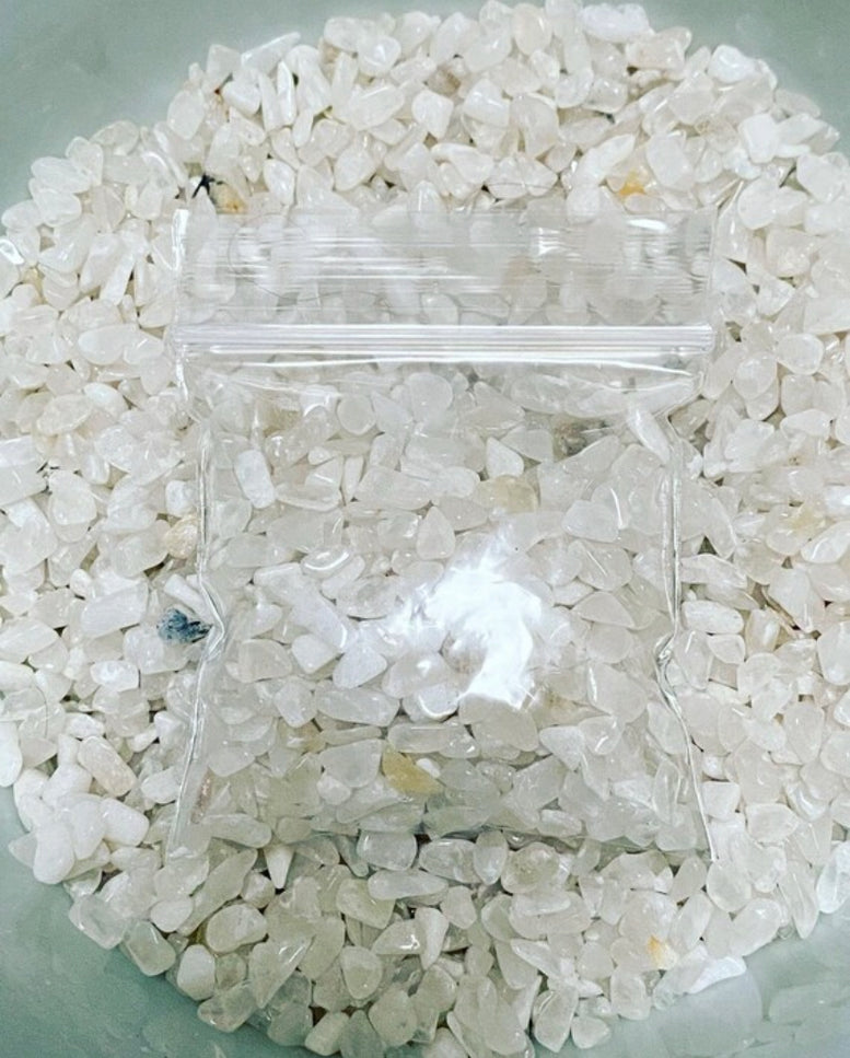 50g White Jade Crystal Chips | Gemstones | Crafts | Natural Crystals | Arts And Crafts | Spell Bottles | Healing Stones