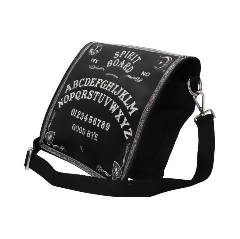 Spirit Board Embossed Shoulder Tablet Bag Black 25cm | Witchcraft | Wiccan | Pagan | Occult | Goth | Hip Bag | Shoulder Bag