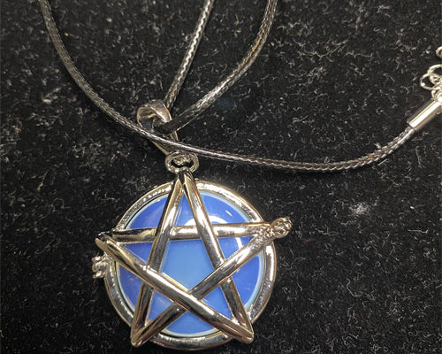 Opalite Pendant Pentagram Necklace