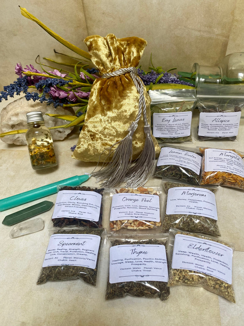Wealth & Success Spell Bag Making Kit | JuJu | Mojo | Love | Self Love | Pagan | Witchcraft | Wiccan | Spell | Love Spell | Herbs | Oils