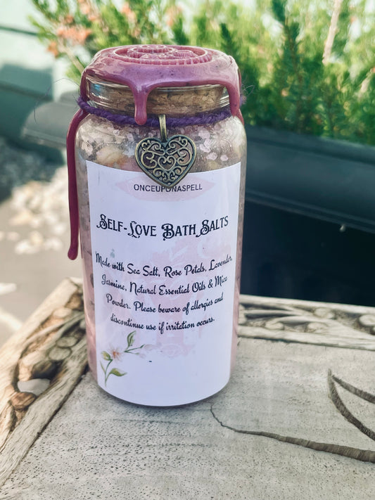 Self-Love Bath Salts | Aromatherapy | Witchcraft | Wiccan | Pagan | Divination | Bath Ritual | Spell | Essential Oils | Gift | Love