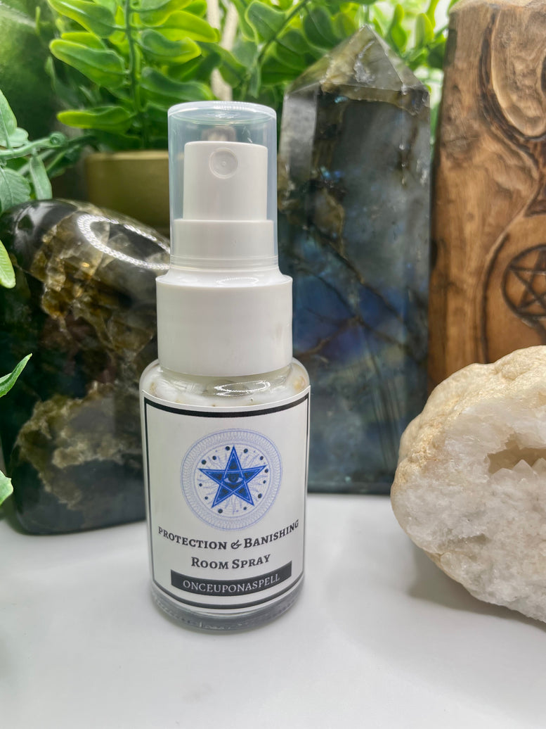 30ml Protection & Banishing Sacred Ritual Room Spray | Protection | Witchcraft | Wiccan | Pagan | Mist | Crystal Infused | Herbs | Banishing