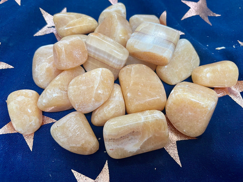 Natural Orange Calcite Tumble stones | Pagan | Witchcraft | Wiccan | Crystal | Reiki | Chakra | Ornament | Healing