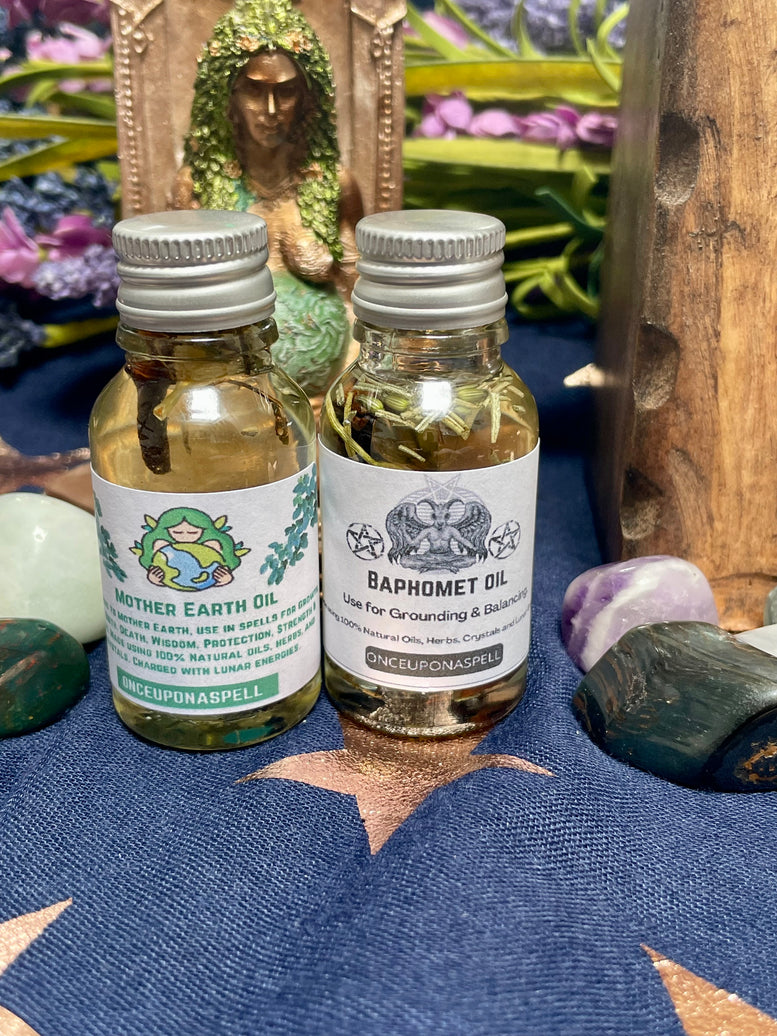 Mother Earth/Gaia & Baphomet Ritual Oil | Offering | Deity | Goddess | Horned God | spell Oil | Growth | | Pagan | Witchcraft | Wicca