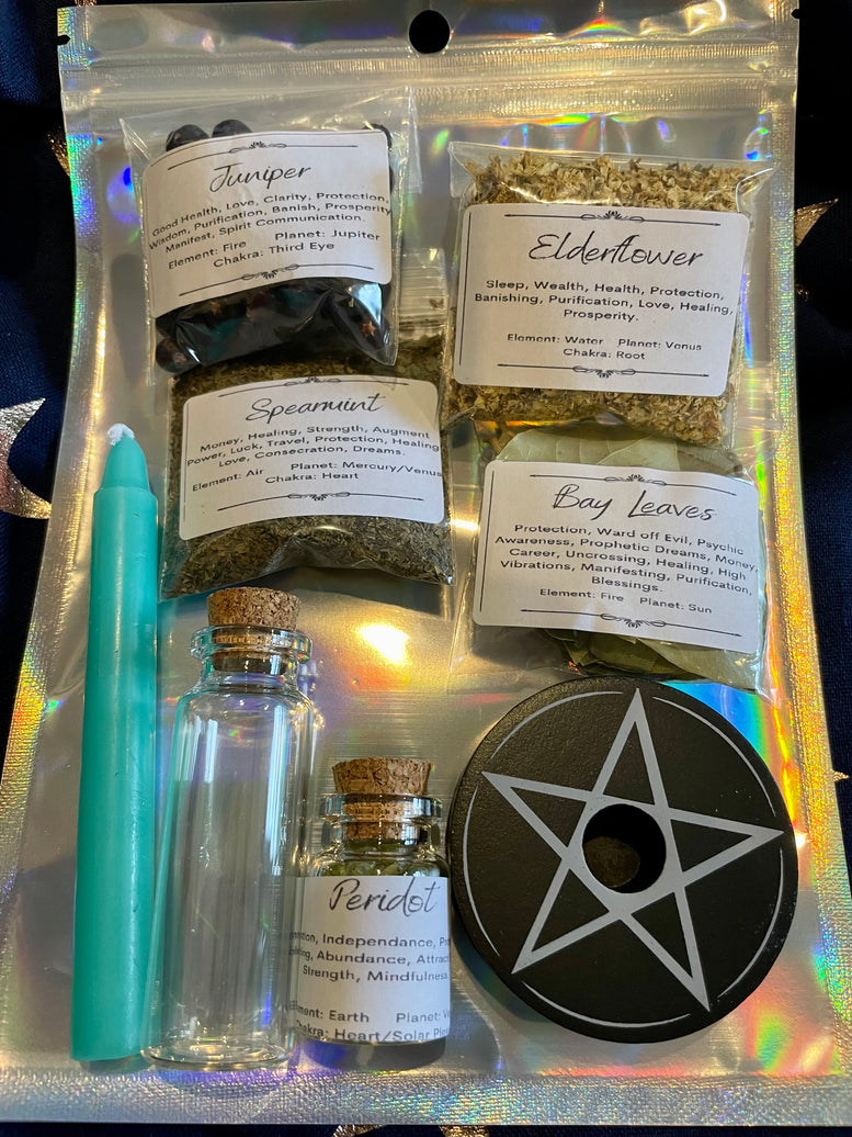 Luck and Prosperity Spell bottle Making Kit | Money Spell | Wealth | Luck | Prosperity | Pagan | Witchcraft | Wiccan
