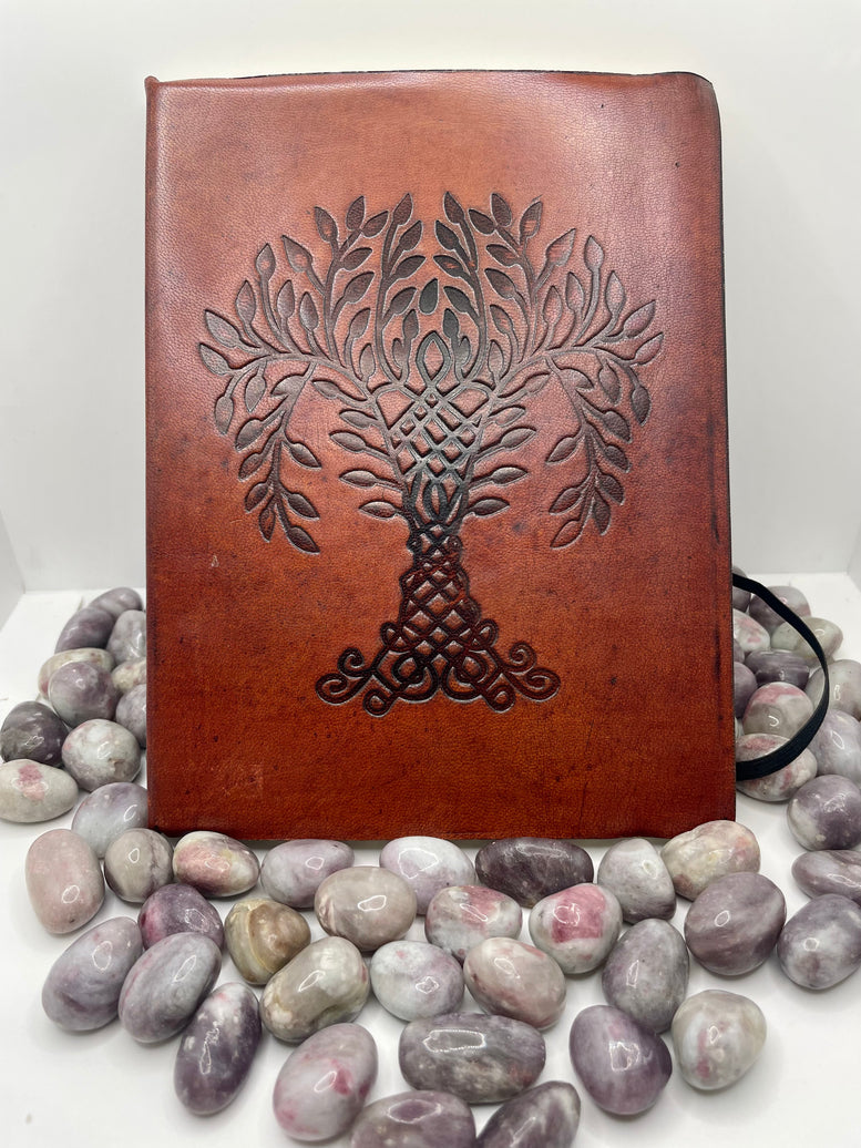 Medium Tree of Life Vegetable Tanned Leather Notebook | Book of Shadows | Prayer Book | Notepad | Writing | Witchcraft | Wiccan | Pagan