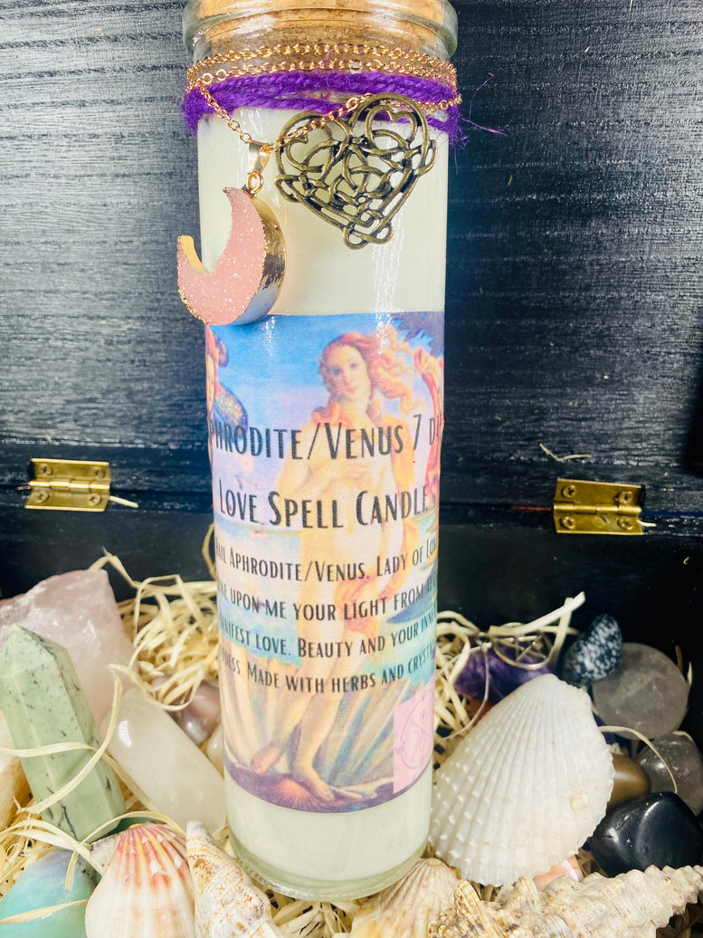 Aphrodite/Venus 7 Day Love Spell Candle | Goddess | Love Spell | Offering | Ritual Candle | Witchcraft | Wicca | Pagan | Fragrance