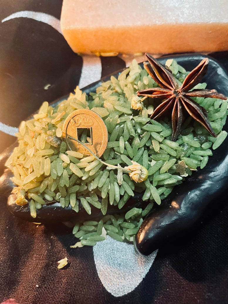 Magical Money Rice | Prosperity | Luck | Wealth | Spell Rice | Abundance | Witchcraft | Wicca | Pagan | Voodoo | Spell Casting | Gift