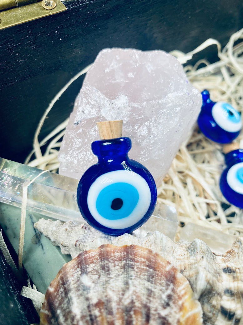 Small Evil Eye Protection Spell Bottle/Amulet | Protection Spell | Evil Eye | Wiccan | Pagan | Witchcraft | Herbs | Essential Oils | Crystal