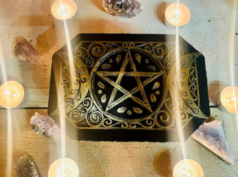 Goddess Hecate/Hekate Altar Box and Supplies | Deity | Triple Moon | Wicca | Pagan | Witchcraft | Goddess | Crossroads | Spells | Rituals