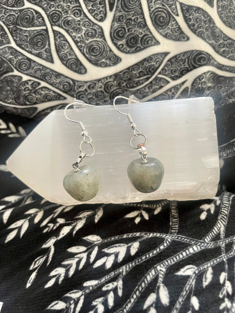 Natural Labradorite Apple Dangle Earrings | Witchy | Jewellery | Earrings | Wiccan | Pagan | Wedding | Occasion | Gift | Boho | Crystals