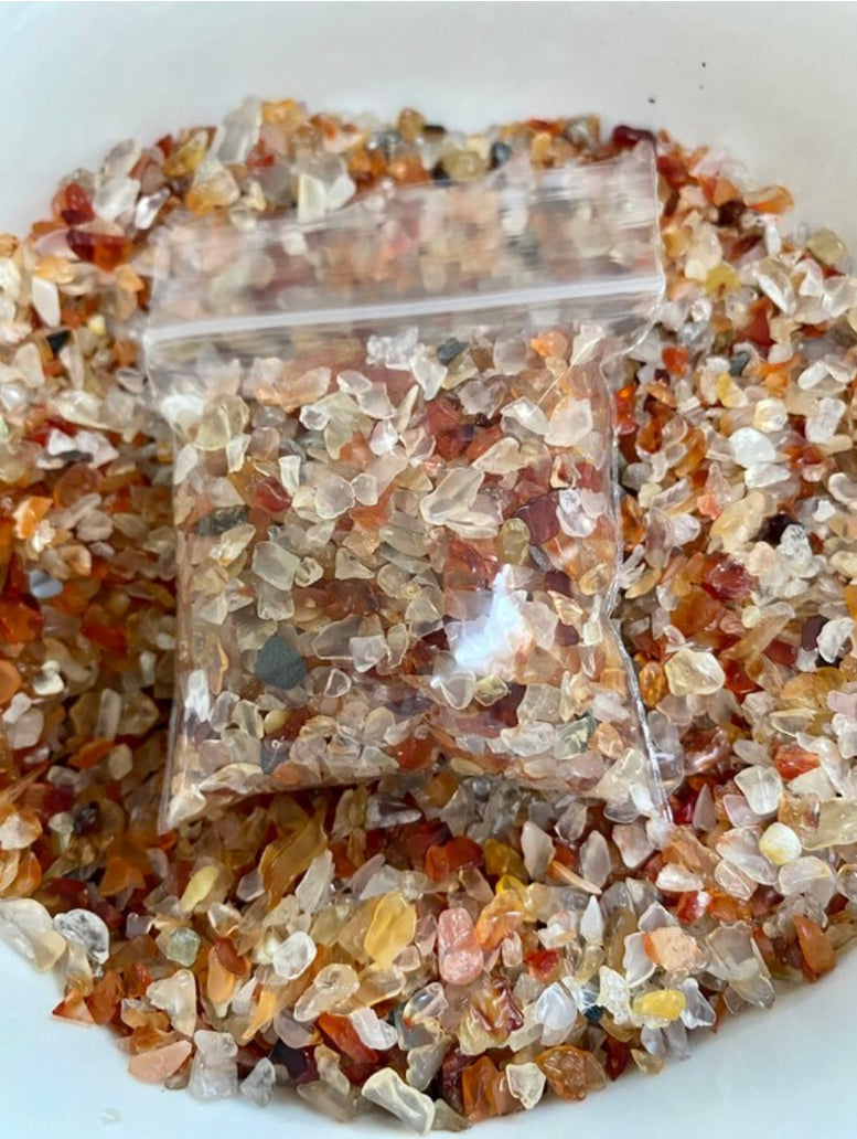 50g Carnelian Crystal Chips | Gemstones | Crafts | Natural Crystals | Arts And Crafts | Spell Bottles | Healing Stones