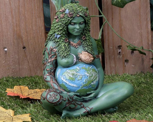 Small Ethereal Mother Earth Gaia Art Statue Painted Figurine 17.5cm