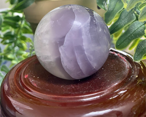 Natural High Grade Lavender Rainbow Fluorite Sphere | Reiki | Chakra | Healing | Crystal | Crystal Ball