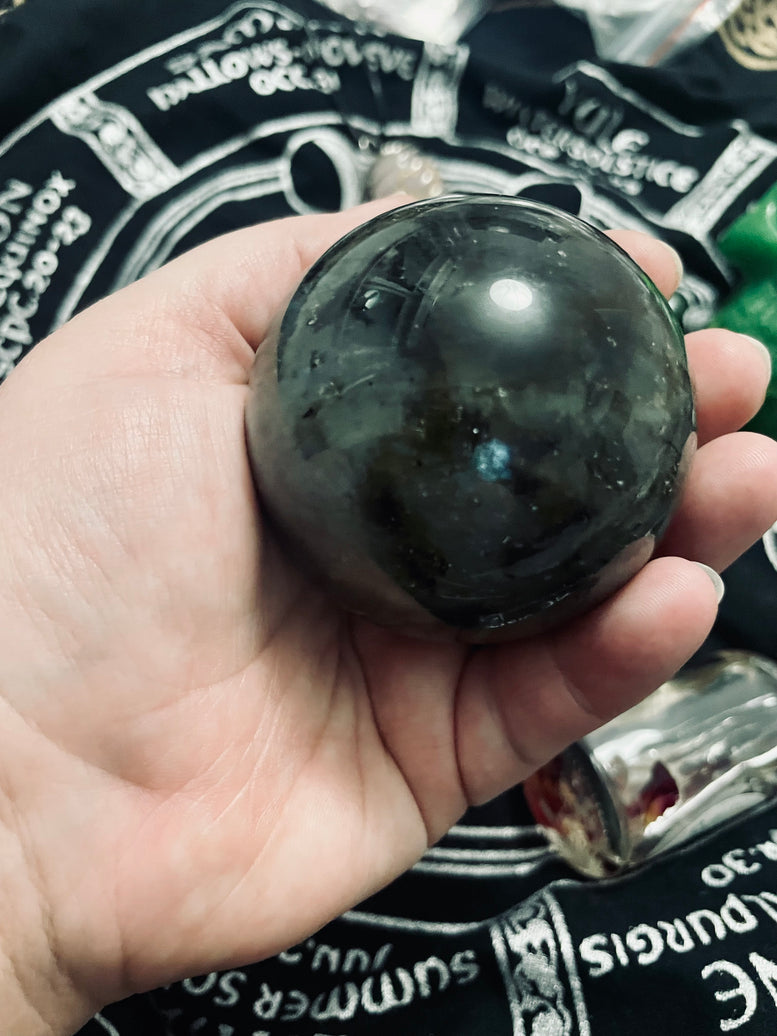 Natural Labradorite Sphere/Ball | 7cm | Crystal | Crystal Ball | Reiki | Chakra | Scrying | Divination | Witchcraft | Wiccan | Pagan | Gift