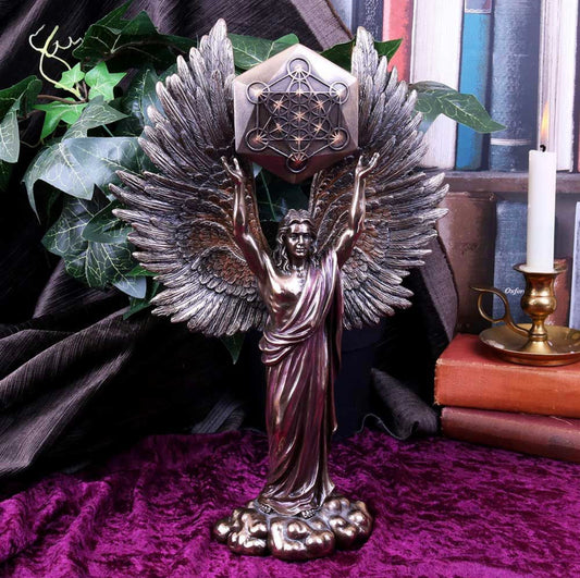 Ethereal Metatron Angel Bronze Figurine 35cm | Geometry | Flower of Life | Witchcraft | Wiccan | Pagan | Deity | God