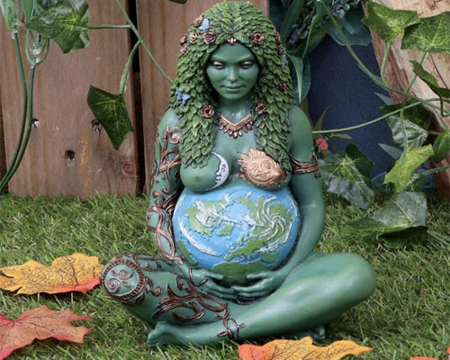 Small Ethereal Mother Earth Gaia Art Statue Painted Figurine 17.5cm