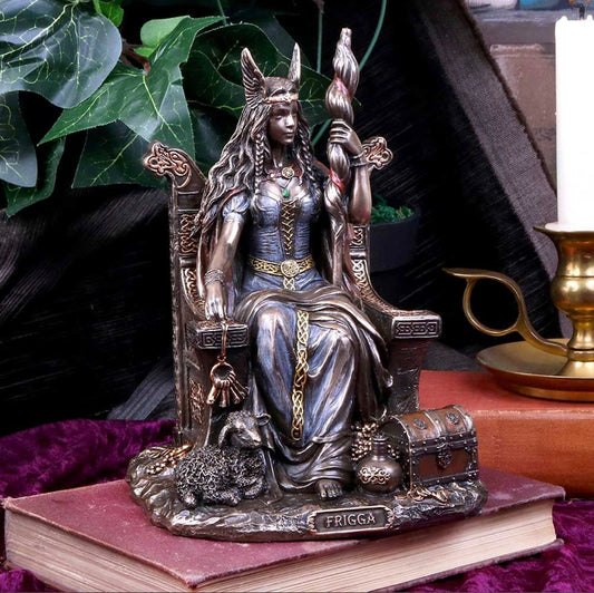 Bronze Frigga Goddess of Wisdom Norse Leader Ornament 19cm | Wiccan | Pagan | Norse | Wisdom | Figurine | Witchcraft