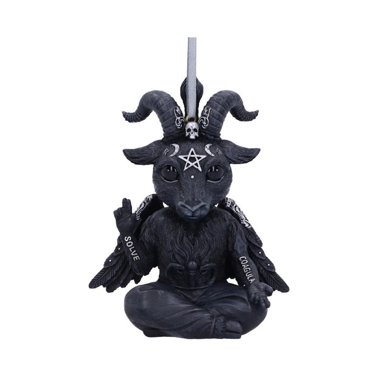 Baphoboo Black Baby Baphomet Hanging Decorative Ornament 11cm | Occult | Baphomet | Wiccan | Pagan | Witchcraft | Christmas Tree Decoration