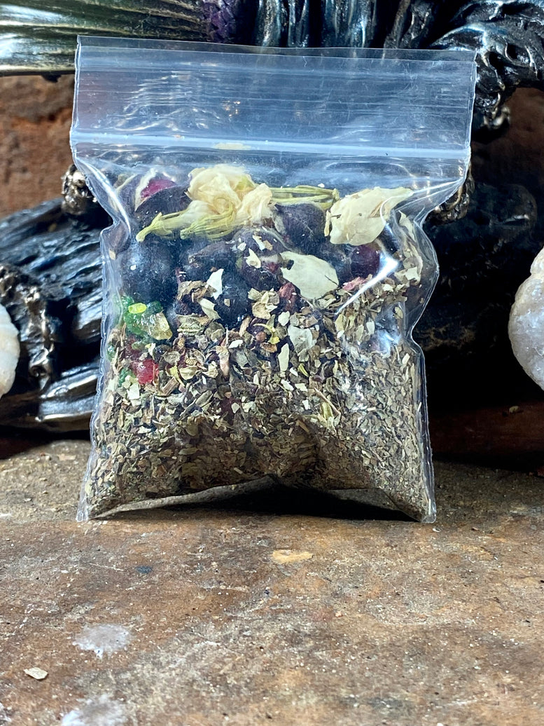 Hand Made Incense Blends Kit with Tongs & Spoon | Witchcraft | Wiccan | Pagan | Protection | Moon Spells | Ritual | Herbs | Resins