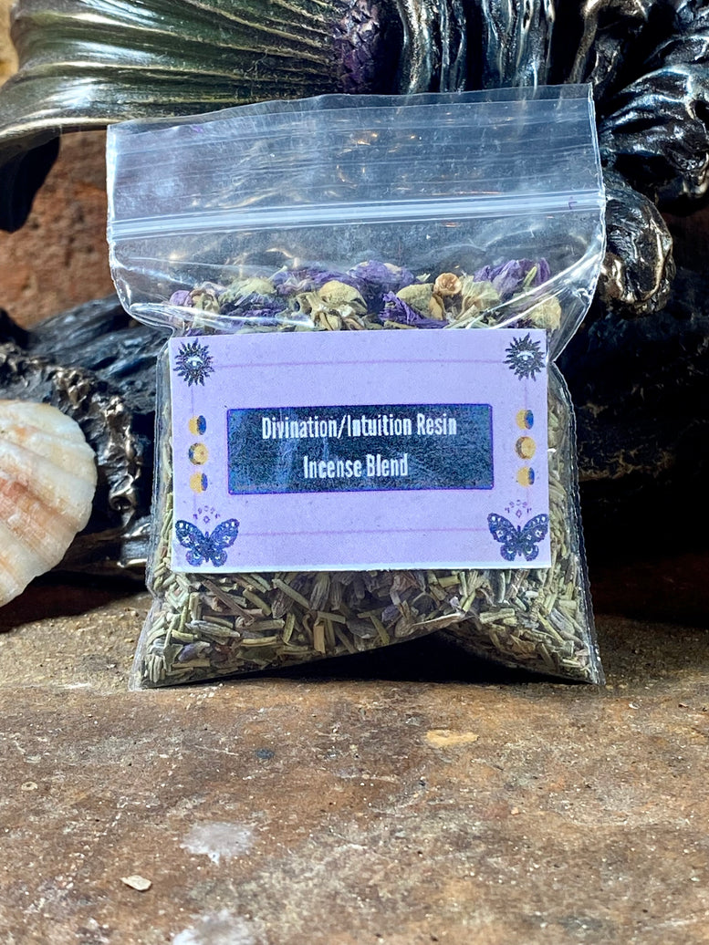 Hand Made Incense Blends Kit with Tongs & Spoon | Witchcraft | Wiccan | Pagan | Protection | Moon Spells | Ritual | Herbs | Resins