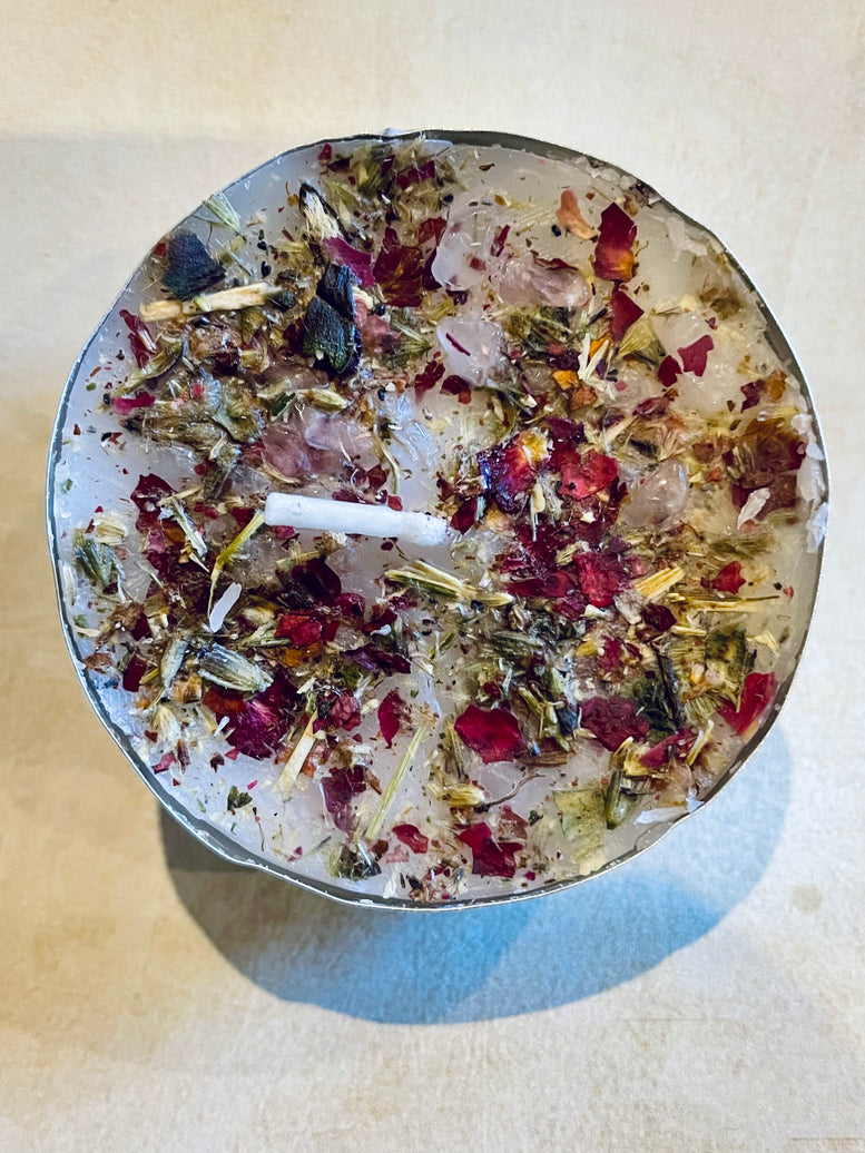 Love/Self-Love XL Spell Tea-Lights | Love Spell | Pagan | Witchcraft | Wiccan | Spells | Herbs | Crystals