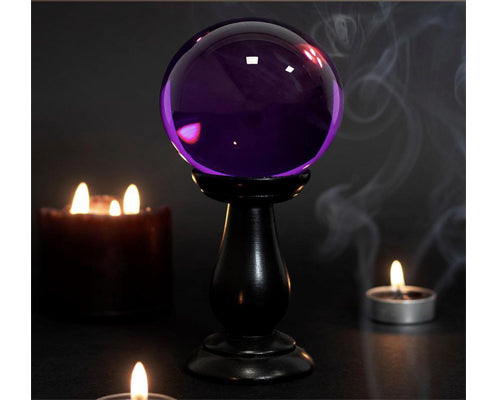 Purple Glass Crystal Ball - The Fortune Teller